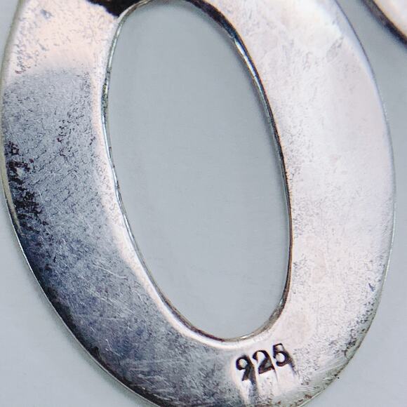 Vintage Sterling Silver 925 Earrings Oval Post Minimalist Y2K 1990s Lightweight - Picture 7 of 11